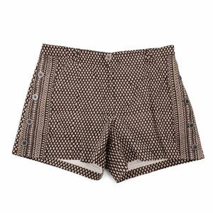 Cartonnier Anthropologie Women Button Side Shorts Black  Cotton Stretch Size 14